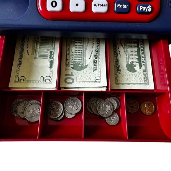 Learning Resources Pretend & Play Teaching Cash Register, Ages 3+, - Picture 5 of 12